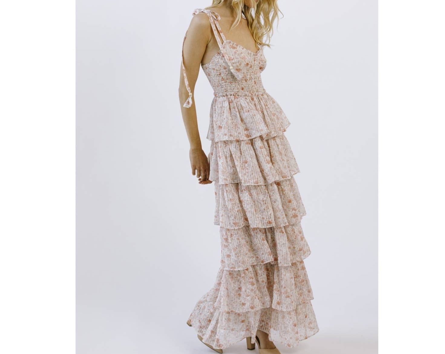 Cara Floral Tiered Summer Maxi Dress - Perfect Wedding Guest ONLY 2 LEFT!