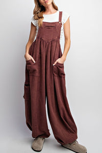 Mineral washed jumpsuits