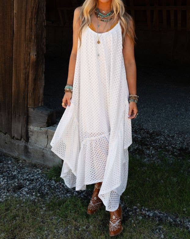 Breezy Days Summer Maxi Dress-White