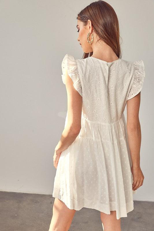 Primrose Ruffle Romper Mini Dress LAST ONE!