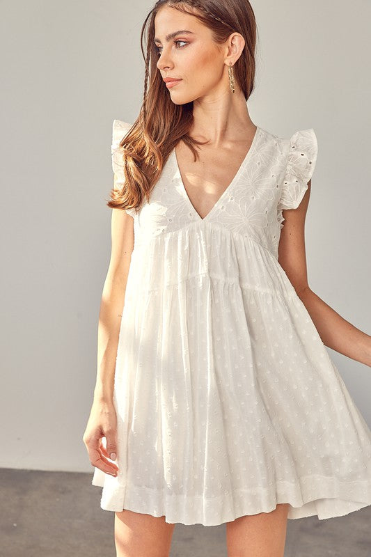 Primrose Ruffle Romper Mini Dress LAST ONE!