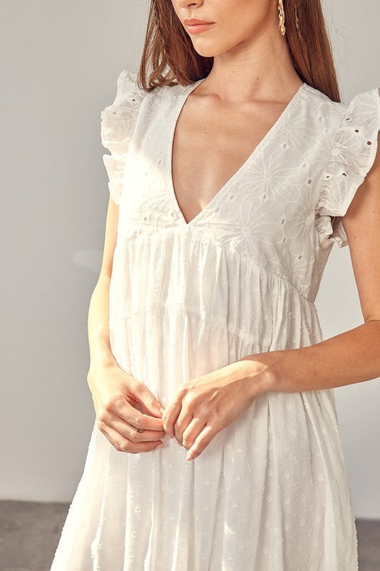 Primrose Ruffle Romper Mini Dress LAST ONE!