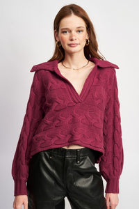 Sweaters for women trendy in 2025 Burgandy