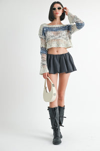 Cropped sweater for women