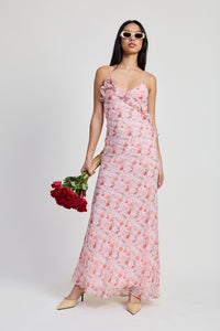Spaghetti Strap Floral Boho Maxi Dress | Boutique Women's Dresses Ria Bleu Spaghetti Strap Floral Boho Maxi Dress | Boutique Women's Dresses Ria Bleu