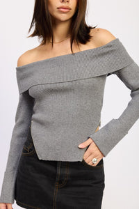 cold shoulder sweater