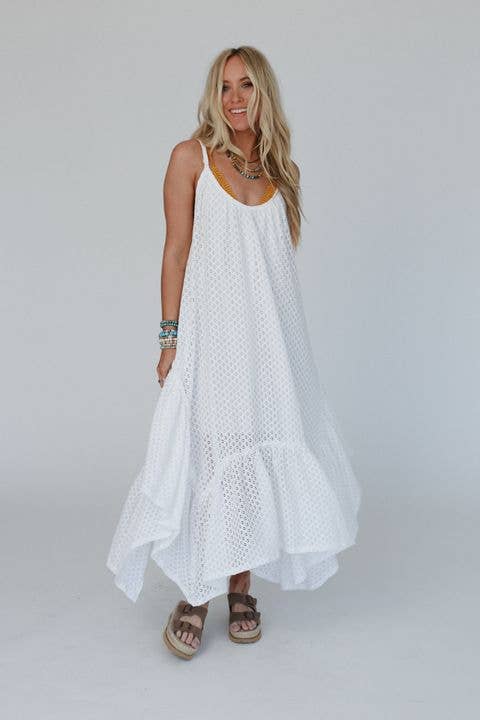 Breezy Days Summer Maxi Dress-White