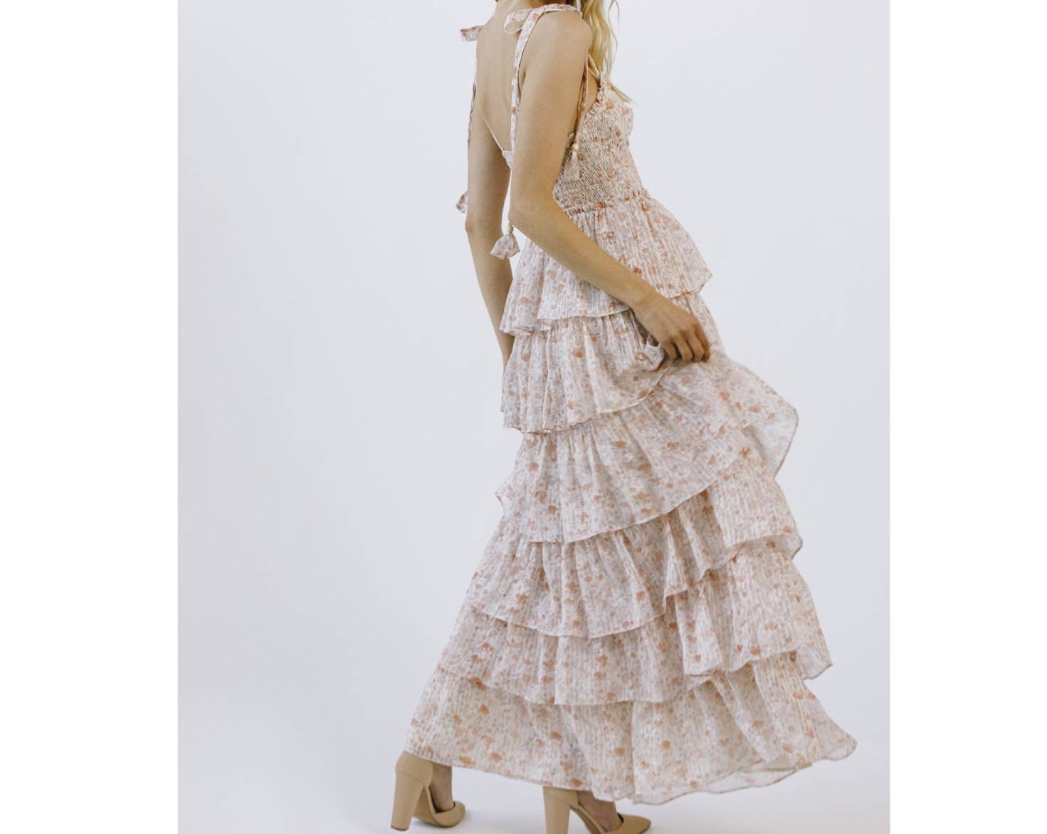 Cara Floral Tiered Summer Maxi Dress - Perfect Wedding Guest ONLY 2 LEFT!