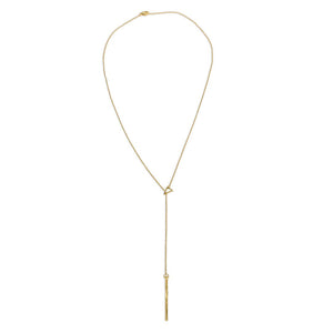 Triangle Lariat Necklace gold