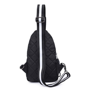 Ace Quilted Nylon Sling Bag Backpack:Black LAST ONE!