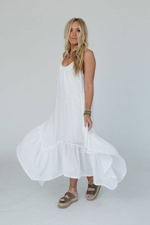 Breezy Days Summer Maxi Dress-White