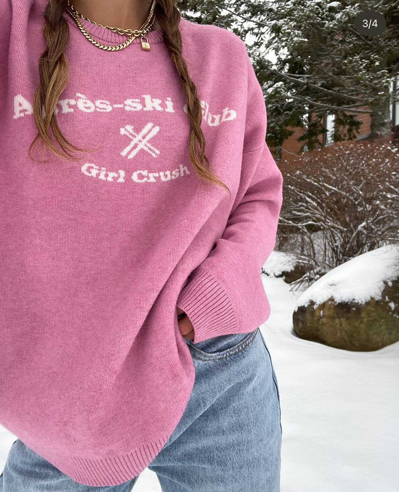 Après-Ski Club Sweater Sweatshirt Bubblegum Pink