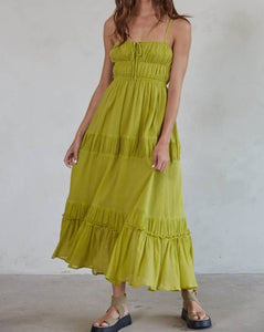 Lime Green Midi Summer Dresses