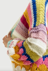 Rainbow chunky cardigan 