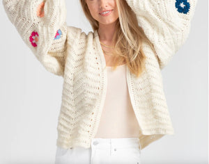 Chunky crochet sweater cardigan