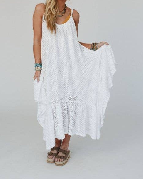 Breezy Days Summer Maxi Dress-White