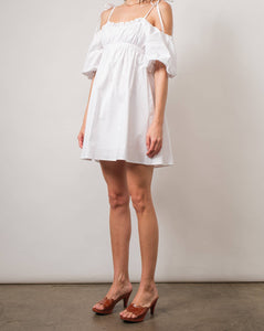 Bennet Empire Waist Cold Shoulder White Mini Dress | Graduation Dress Ria Bleu Bennet Empire Waist Cold Shoulder White Mini Dress | Graduation Dress Ria Bleu