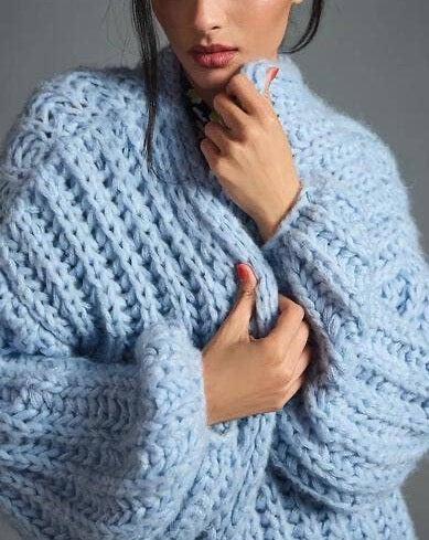 Baby Bleu Chunky Oversized Knit Cardigan LAST ONE!