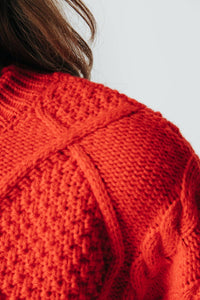 Olivia Knit Sweater- Warm Orange ONLY 2 LEFT!