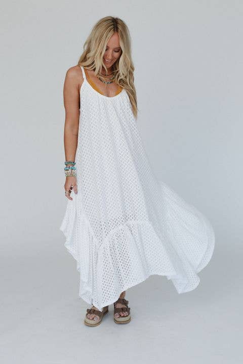 Breezy Days Summer Maxi Dress-White