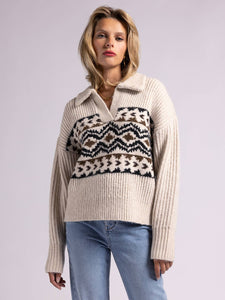 Collared Aztec Sweater - Spencer Top - ONLY 2 LEFT!