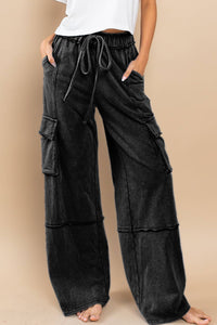 Ella Terry Cargo Pants-Black - LAST ONE!